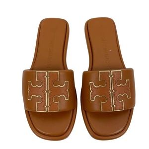 Tory Burch Double T Sport Slide Sandals 🤎
